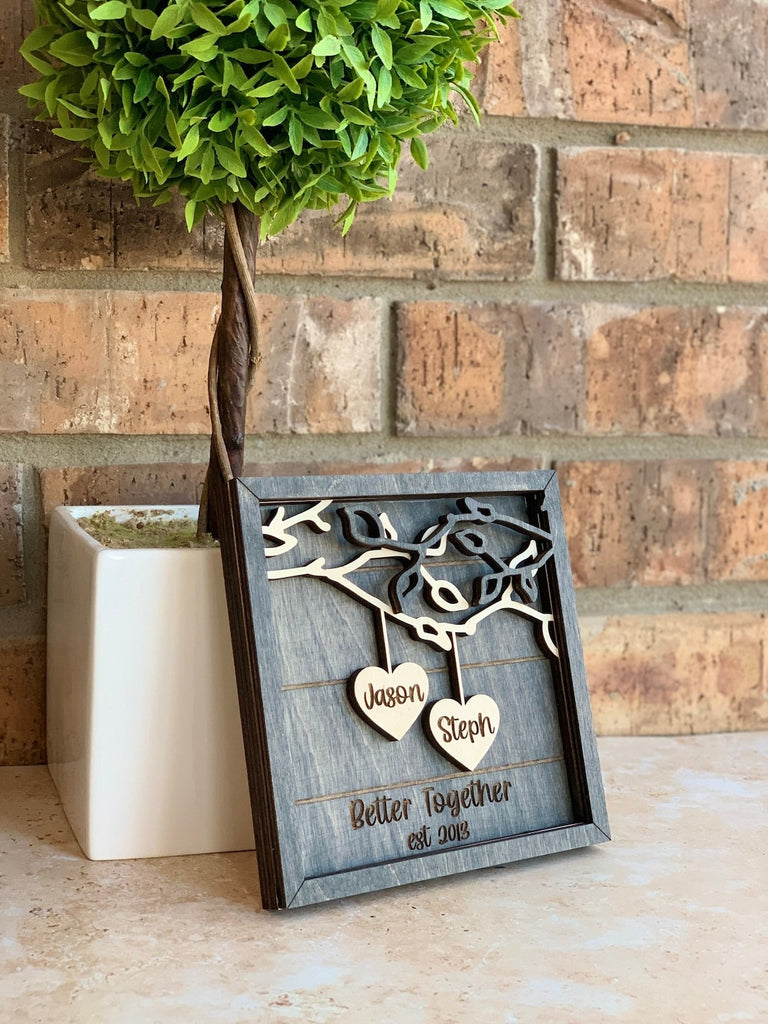 Personalized "God Gave Me You" Wooden Name Sign - Anniversary Gift for Him and Her