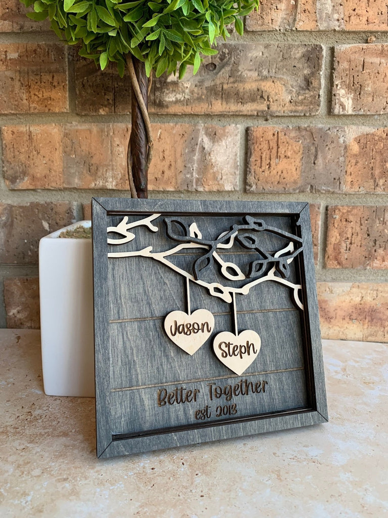 Personalized "God Gave Me You" Wooden Name Sign - Anniversary Gift for Him and Her