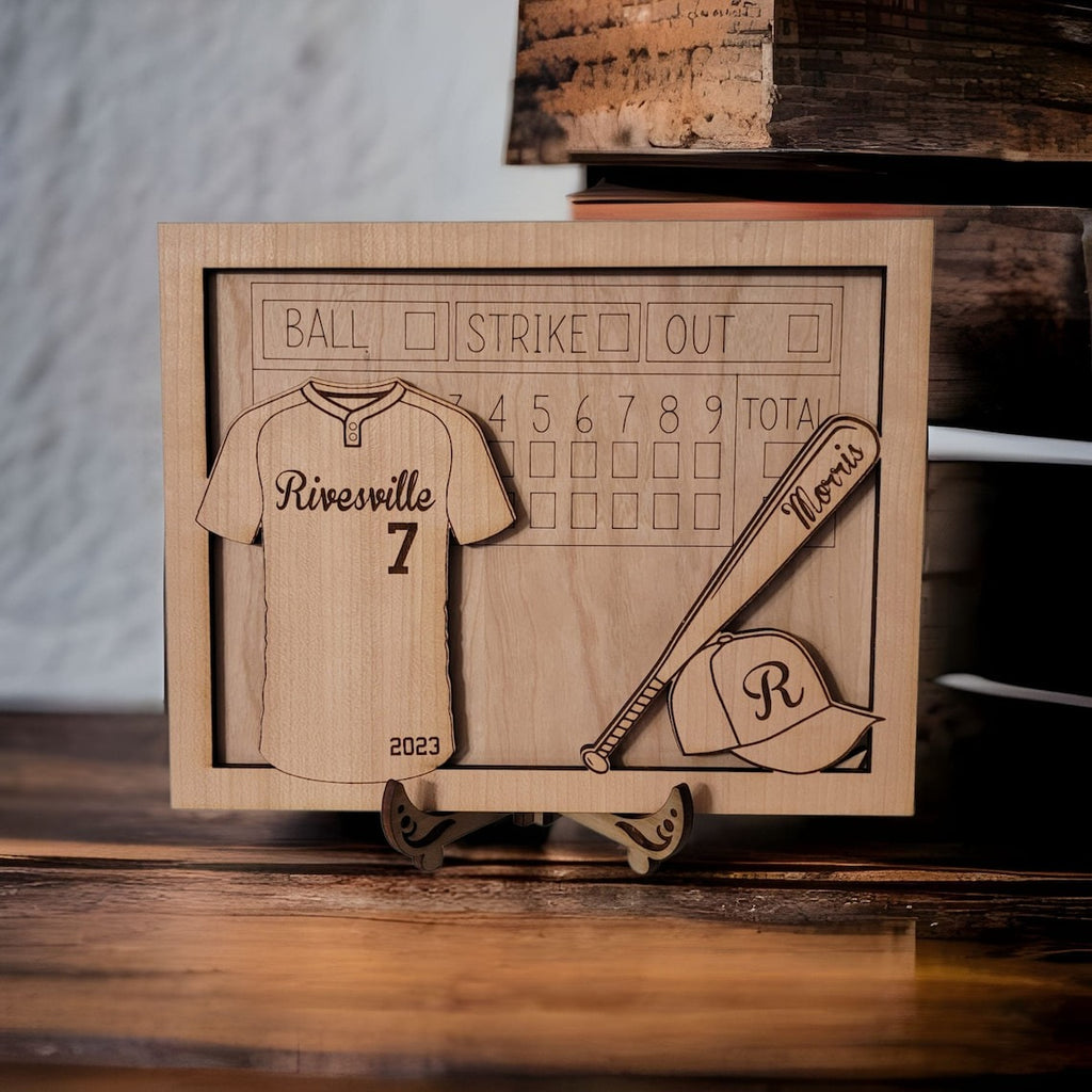 Personalized Baseball Woodsign For Dad - Father's Day Gift