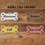 Personalized Dog Leash Holder With Wooden Dog Bone Tag