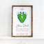 We Heart You - Footprint Sign - Father's Day Gift