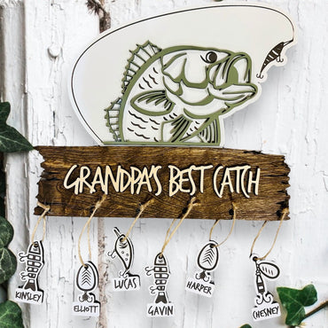 Fishing with Grandpa Gift Plaque