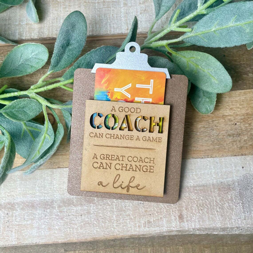 Personalized Coach Clipboard Card Holder - Coach Gift Card Holder