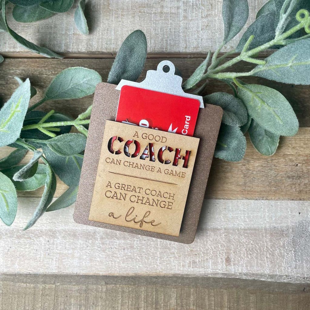Personalized Coach Clipboard Card Holder - Coach Gift Card Holder