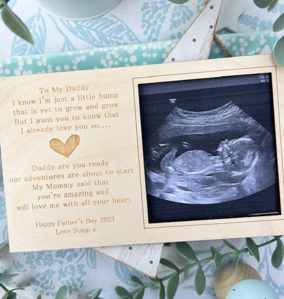 To My Daddy From Little Bump Magnet Scan Frame - Father's Day Gift