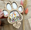 Custom Dog Paw Memorial Ornament, Sympathy Gift