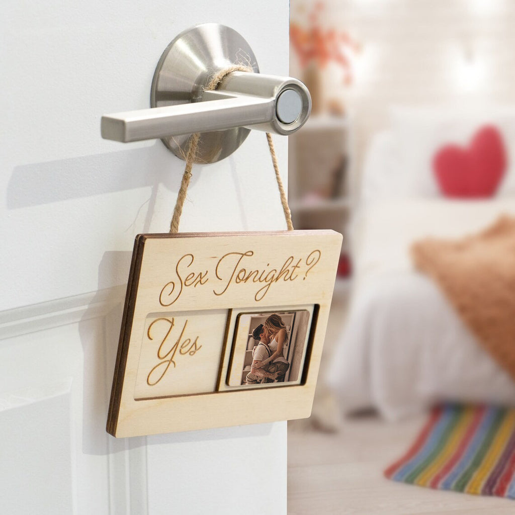 Personalized Night Decision Maker - Naughty Tonight Hanging Wooden Sign