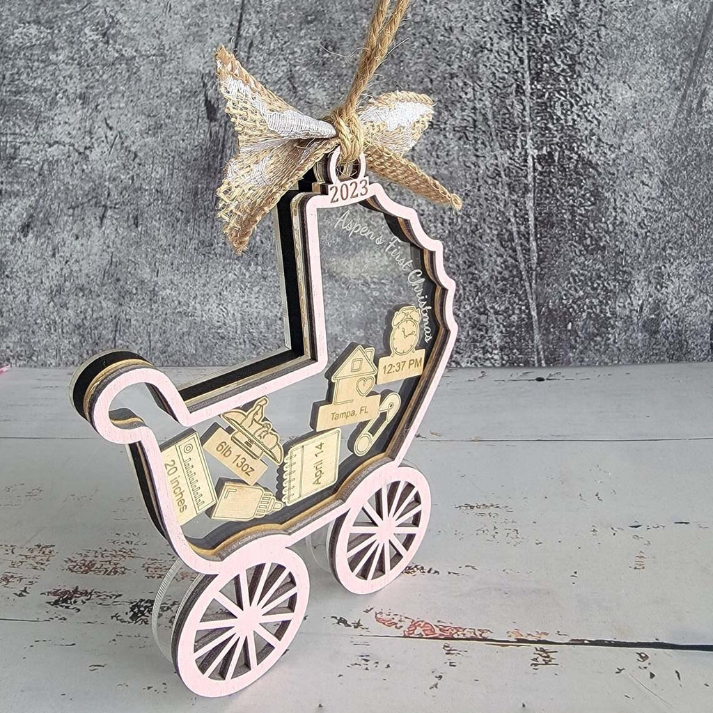 Baby's First Christmas Ornament 2023, Cradle Shaked Ornament