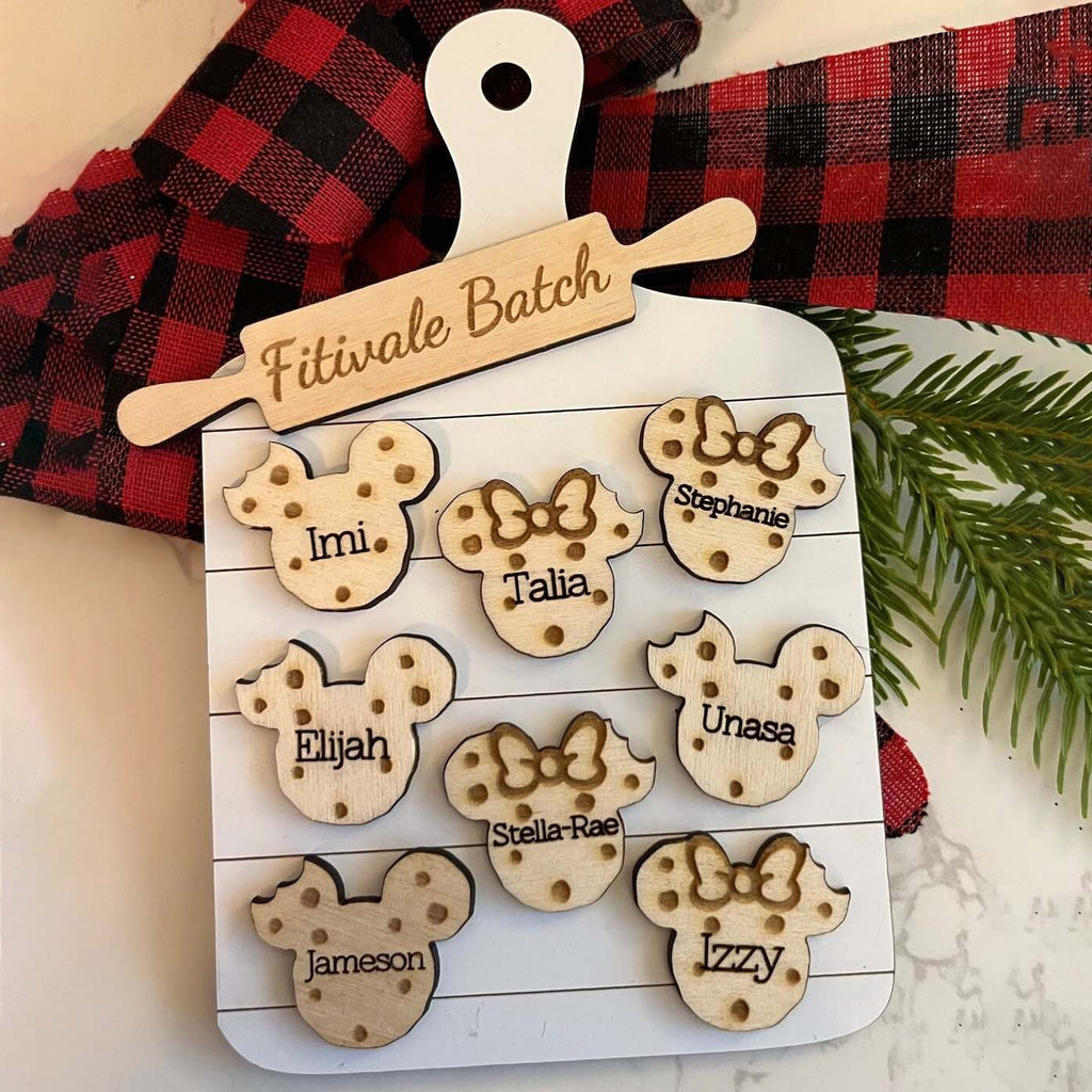 Personalized Cookies Batch Mice Ornament, Christmas Family Ornament