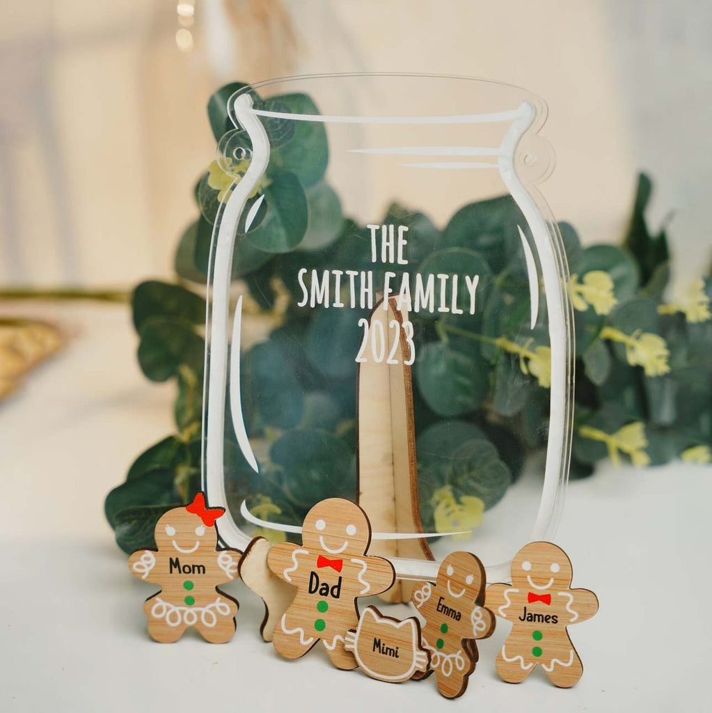 Personalized Gingerbread Cookie Jar Christmas Ornament