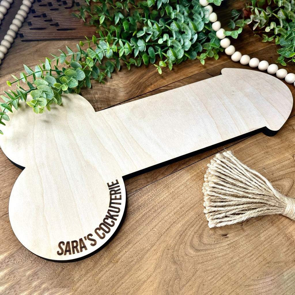 Personalized Wooden Gag Gift Cockuterie Board - Funny Gift For Friends, Coworkers