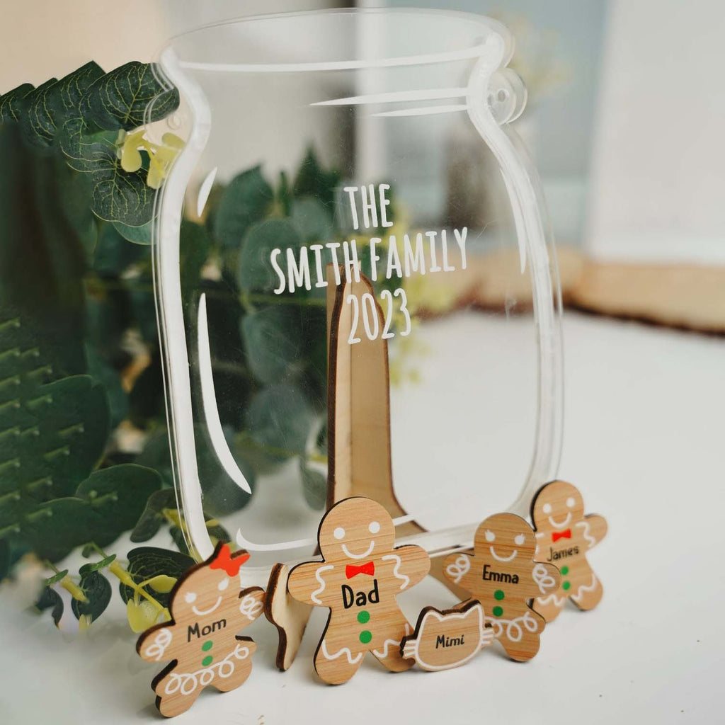 Personalized Gingerbread Cookie Jar Christmas Ornament