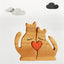 Personalized Wooden Cat Family Puzzle