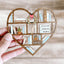 Personalized Wooden Heart Bookcase Ornament - Christmas Ornament