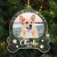 Custom Dog Photo Ornament, Dog Memorial Gift