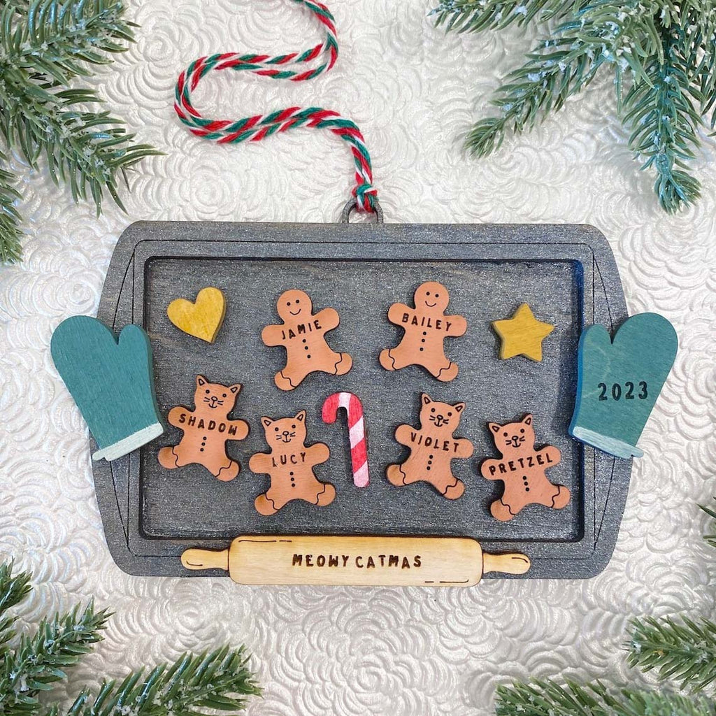 Personalized Family Ornament Gingerbread, Christmas Ornament