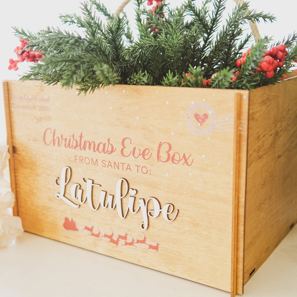 Personalized Wooden Christmas Eve Box For Kids And Family - Christmas Gift For Kids