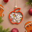 Personalized Shaky Red Apple Teacher Ornament - Christmas Gift For Teacher