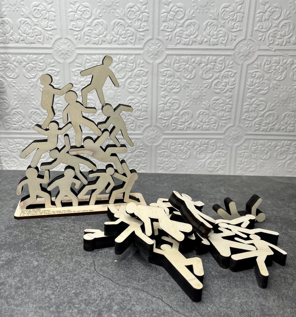 Personalized Stacking Crime Scene wood game