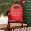 Personalized Christmas Red Rocking Chair Memorial - Christmas In Heaven Memorial Display