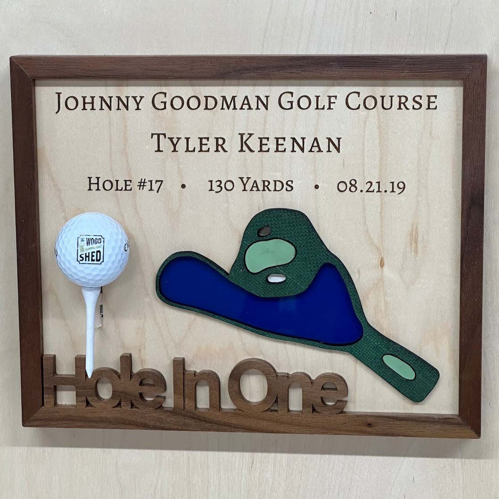 Personalized Hole In One Display - Golf Gift for Men