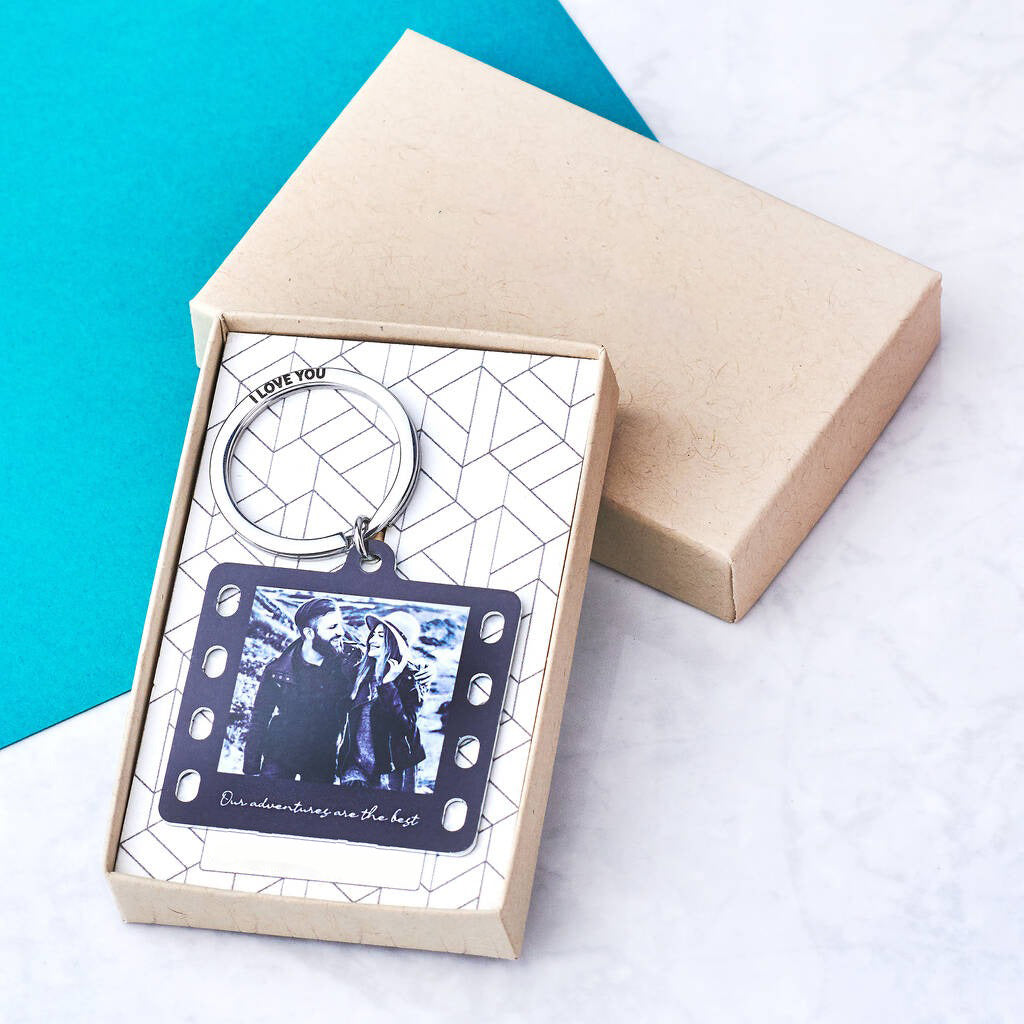 Personalized Photo Film Style Keyring - Father's Day Gift