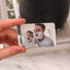 Personalized Leather Slim Credit Card Holder With Metal Photo - Father's Day Gift
