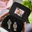 Personalized Leather Watch Box With Metal Photo Card For Men - Father's Day Gift