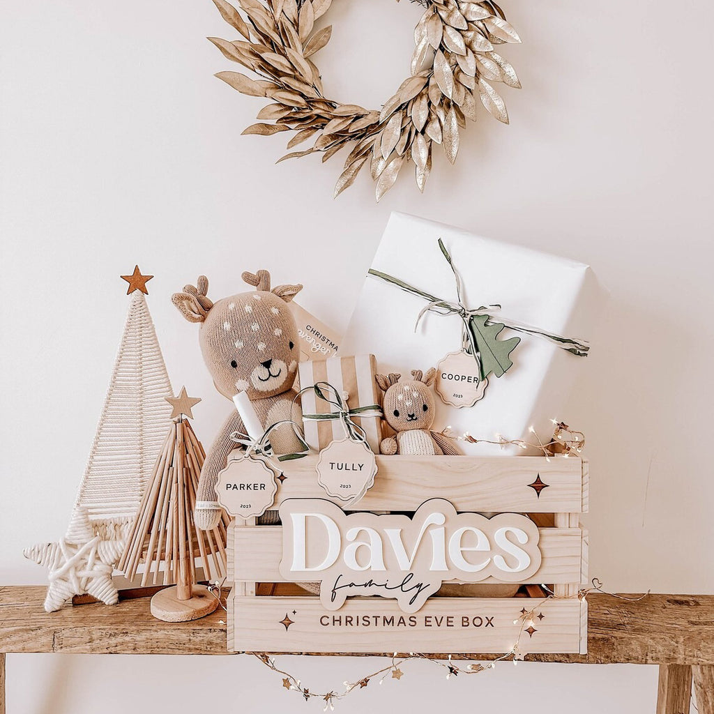 Personalized Wooden Christmas Eve Box Christmas Crate - Christmas For Kids