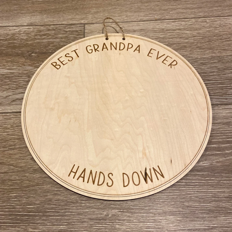 Child's Hand Print Sign - Father's Day Gift From Daughter & Son