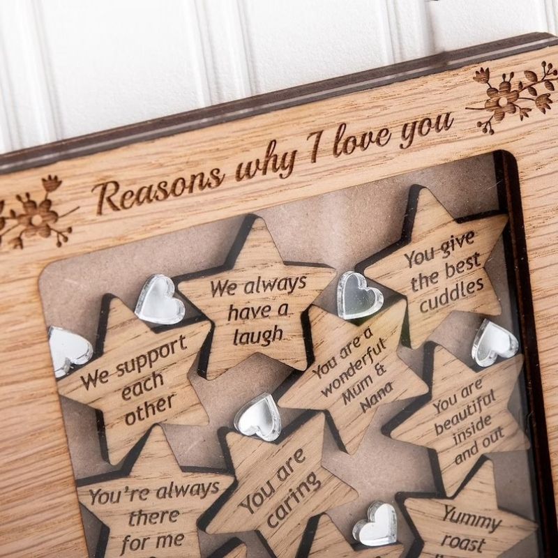 10 Reasons I Love You Wooden Frame Sign - Gift For Your Love, Bestie