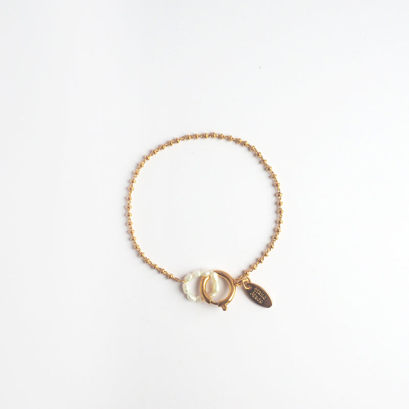 Pearl Hoop Bracelet