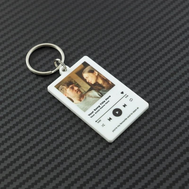 Personalized Acrylic Song Keychain - Love Gift For Couple