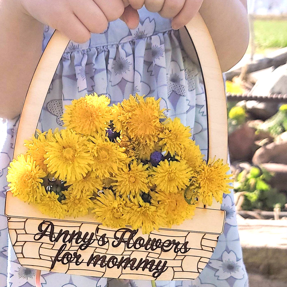 Personalized Flowers Basket for Mom