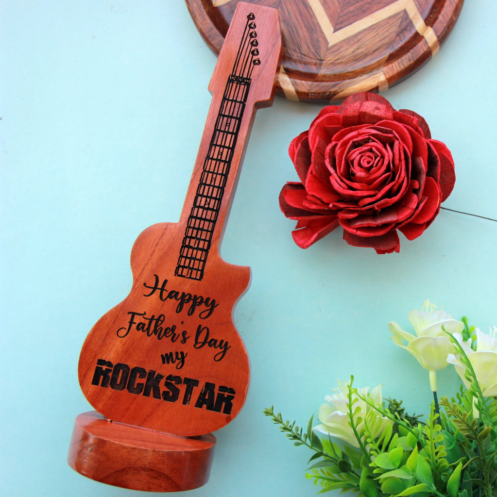 Customized Wooden Guitar Stand - Perfect gift for your guitar Dad