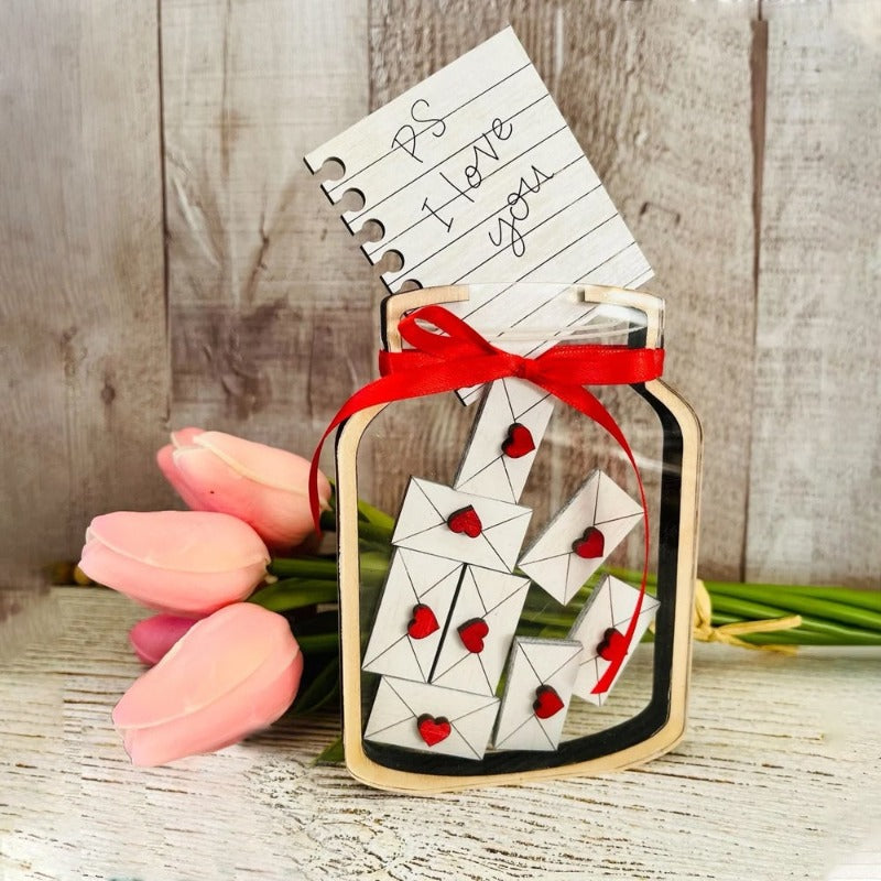 Personalized Love Notes Mason Jar, Romantic Gift for Her and Him