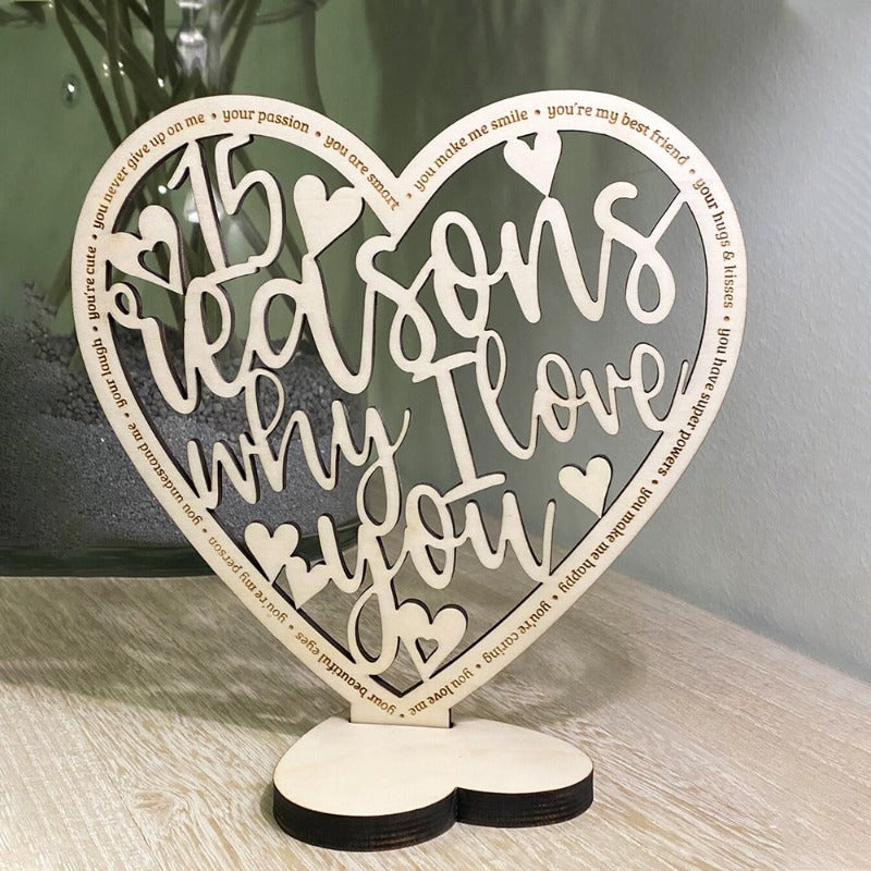 15 Reasons Why I Love You - Anniversary Gift for Him and Her