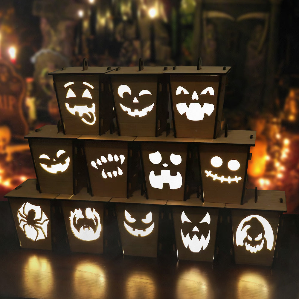 Halloween Wooden Lantern - Halloween decoration