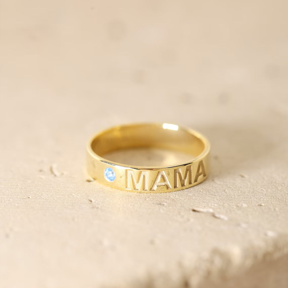 Mama Birthstone Ring
