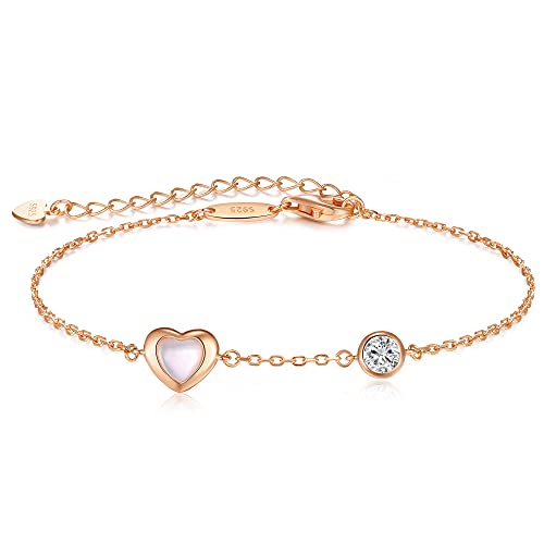 Dainty Rose Gold Bracelets With Birthstone