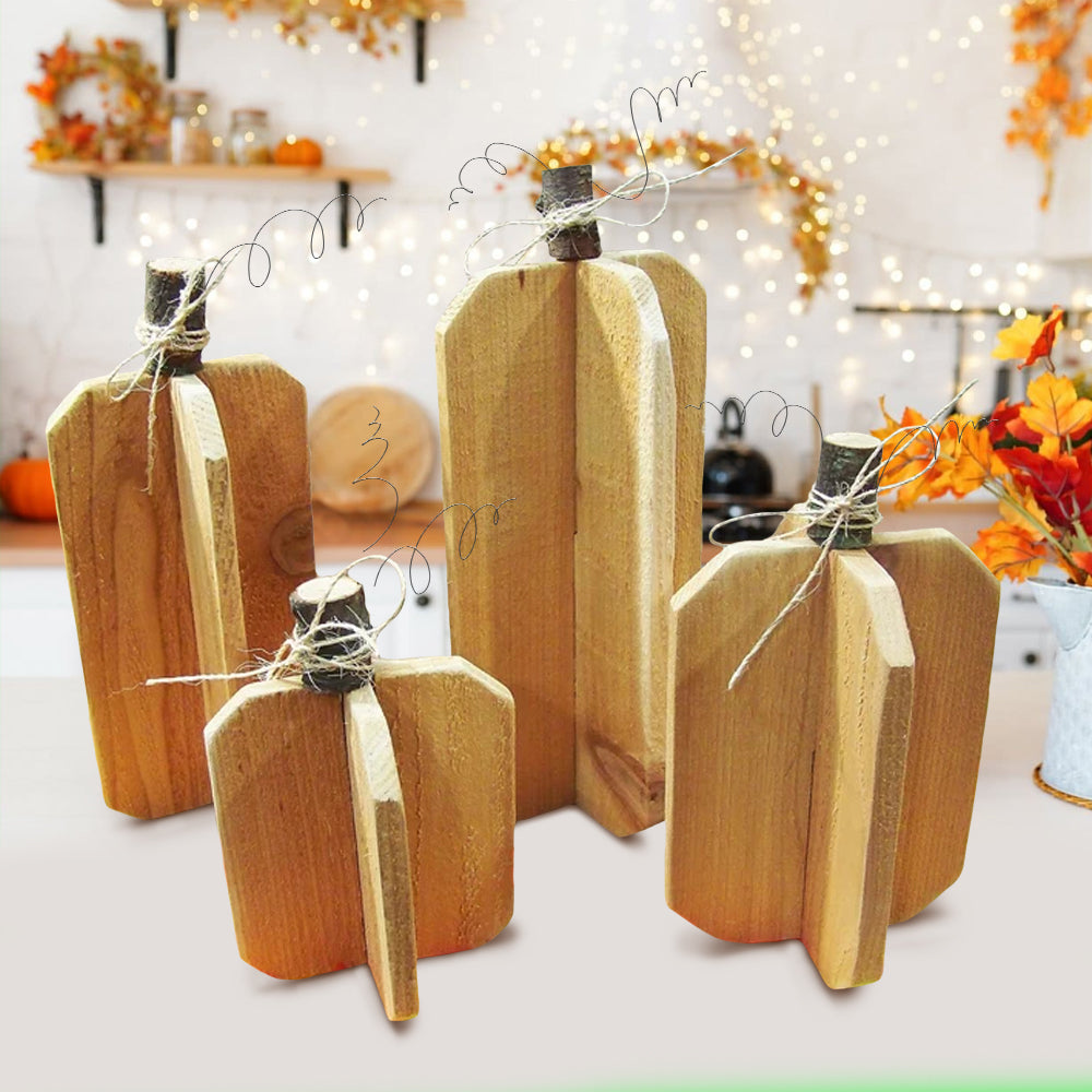 Rustic Wood Pumpkins - Halloween & Thanksgiving Decoration