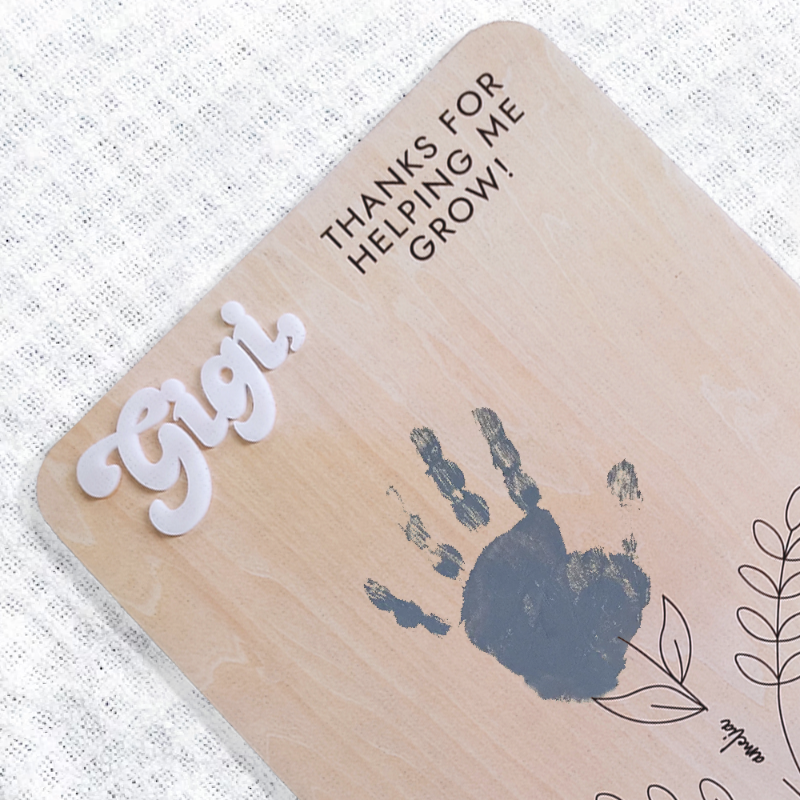 Personalized DIY Handprint Sign - Gift For Mom