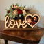 Handcrafted Love photo frame - gift for him her couple family