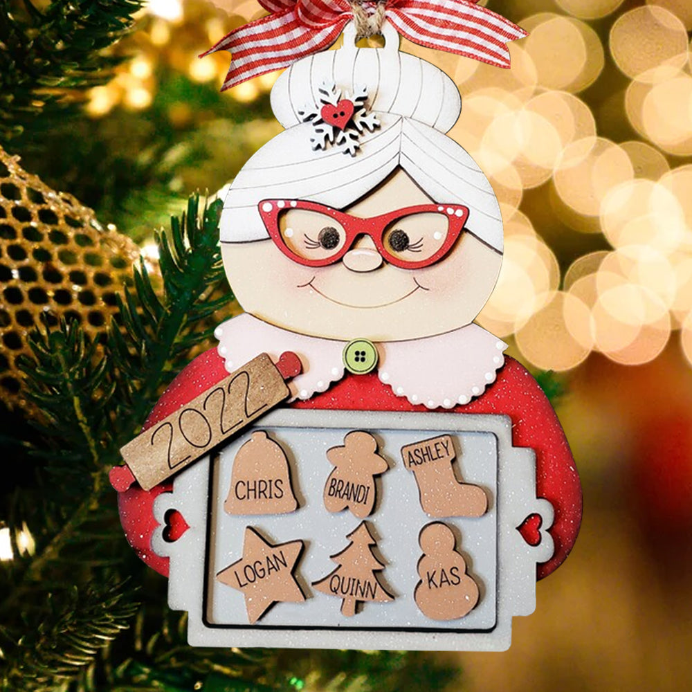 Mrs Claus Bakery - Christmas Personalized Wooden Ornament