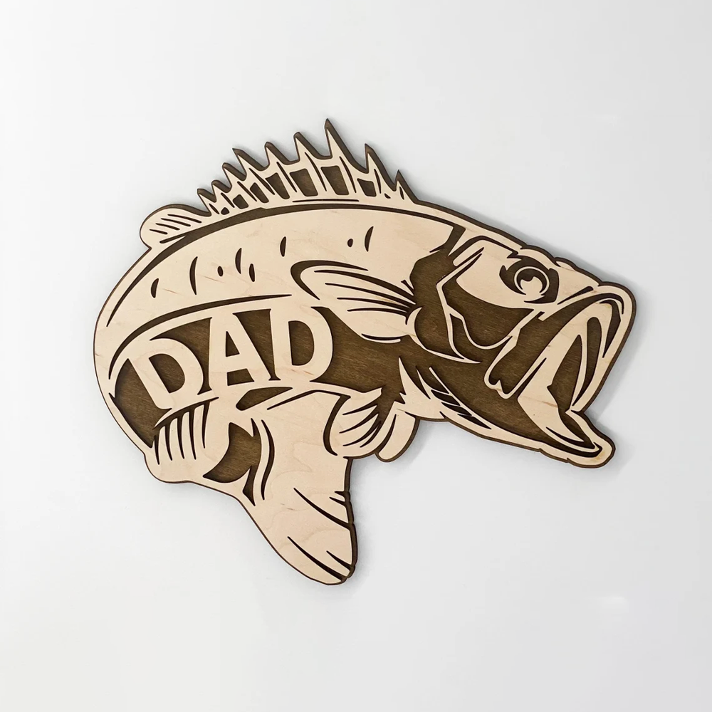Bass Dad Fishing Sign, Best Gift For Men Father's Day