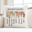 Personalized Birthflower Pillow Case Grandma's Garden - Gift for mom, grandma