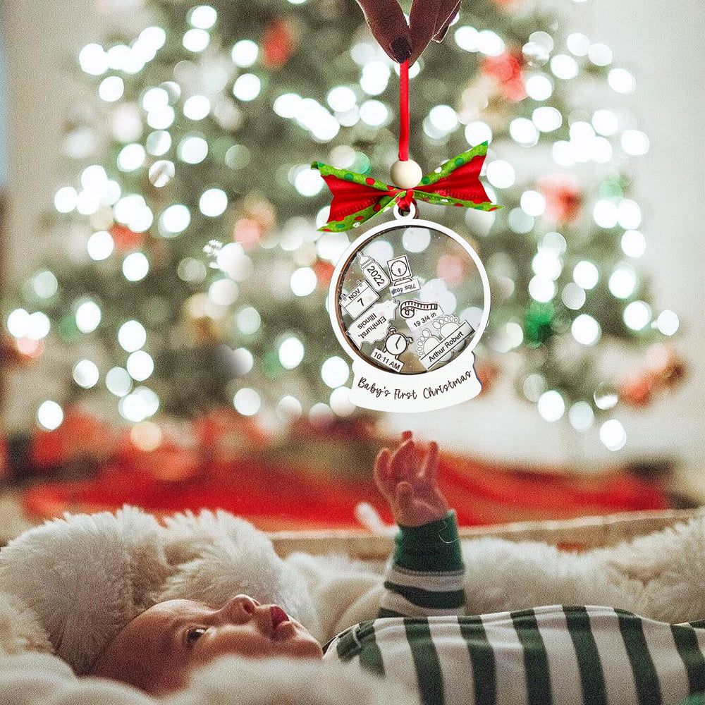 2023 Baby's First Christmas Snow Globe Personalized Ornament