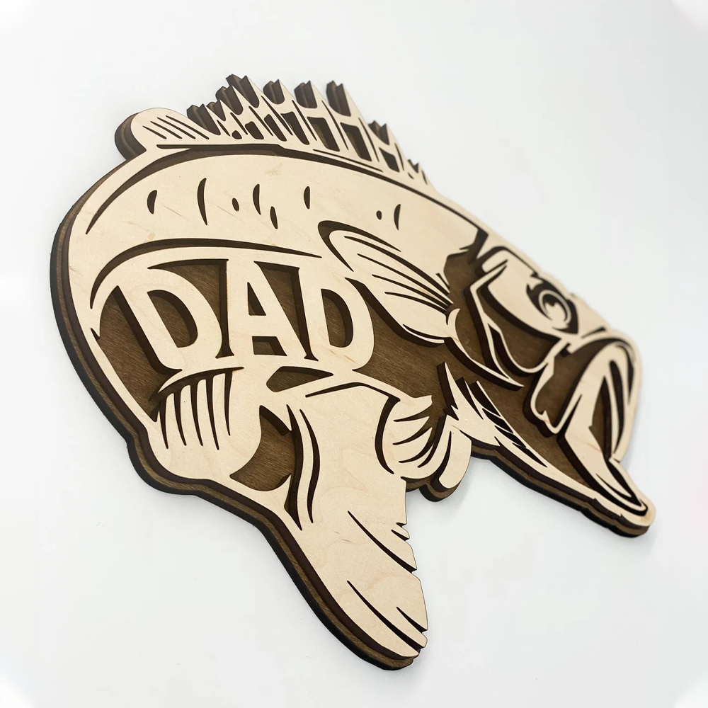 Bass Dad Fishing Sign, Best Gift For Men Father's Day