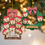 Wooden Family Window And Wreath Ornament - Personalized Christmas Ornament