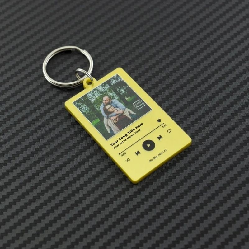 Personalized Acrylic Song Keychain - Love Gift For Couple